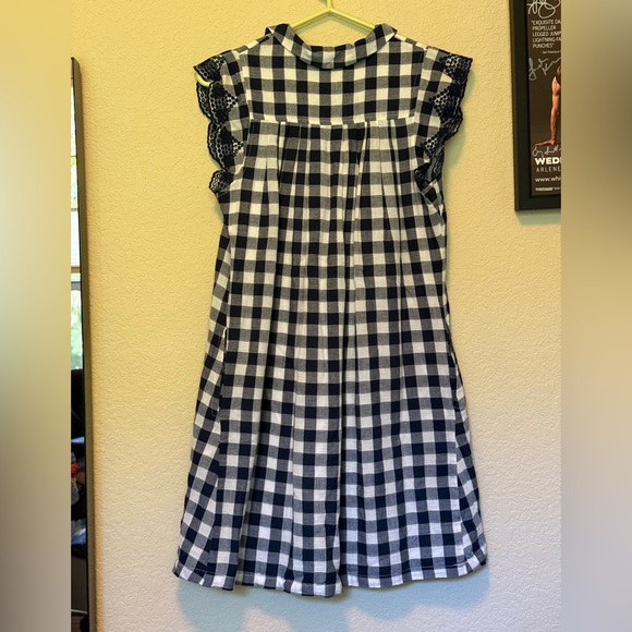 Dear Creatures Navy and White Checkered tunic Dress - size XS - Picture 5 of 5